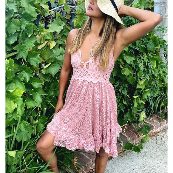 Free people Women’s Pink Adella summer mini dress - Picture 3 of 6